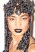 MCL Design Jeweled Beaded Black & White Headdress