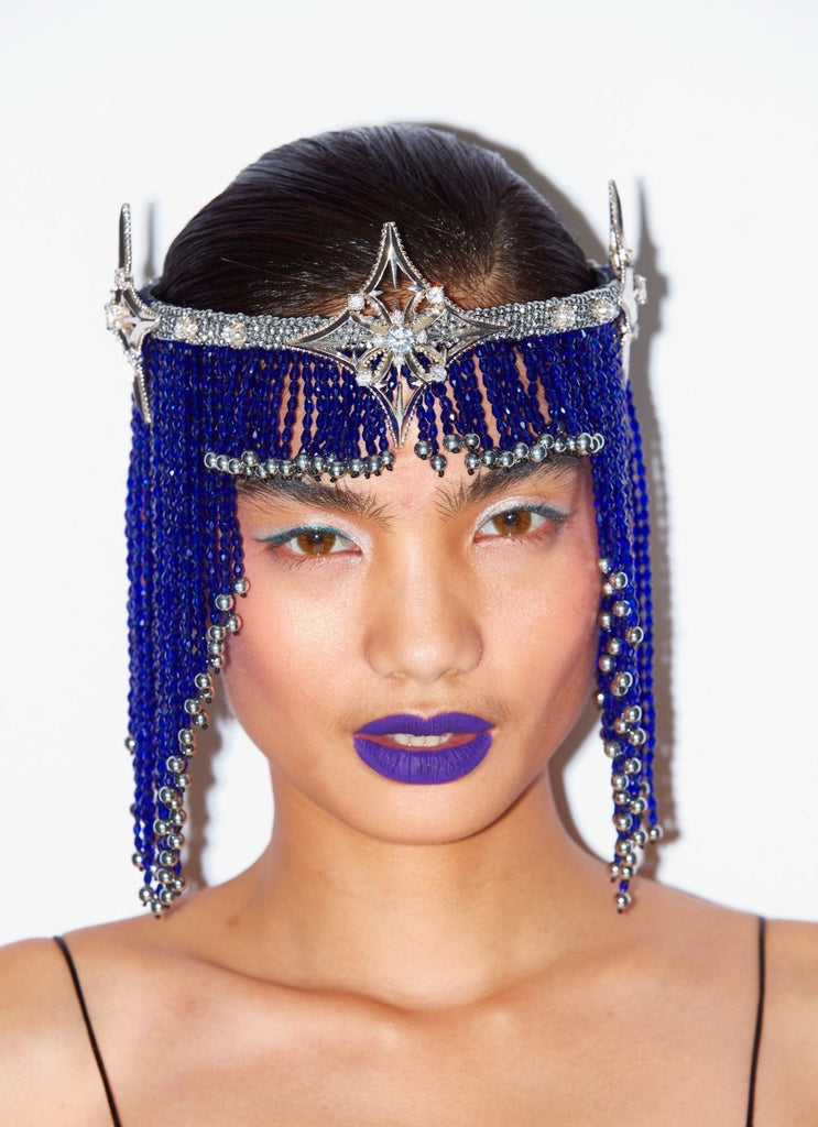 MCL Design Blue & Silver Costume Headdress