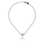 MCL Design Sterling Silver Cross Necklace with White Zircon