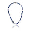 Beaded Statement Necklace with Sterling Silver, Blue Sapphires, Blue Lace Agate & Lapis Beads