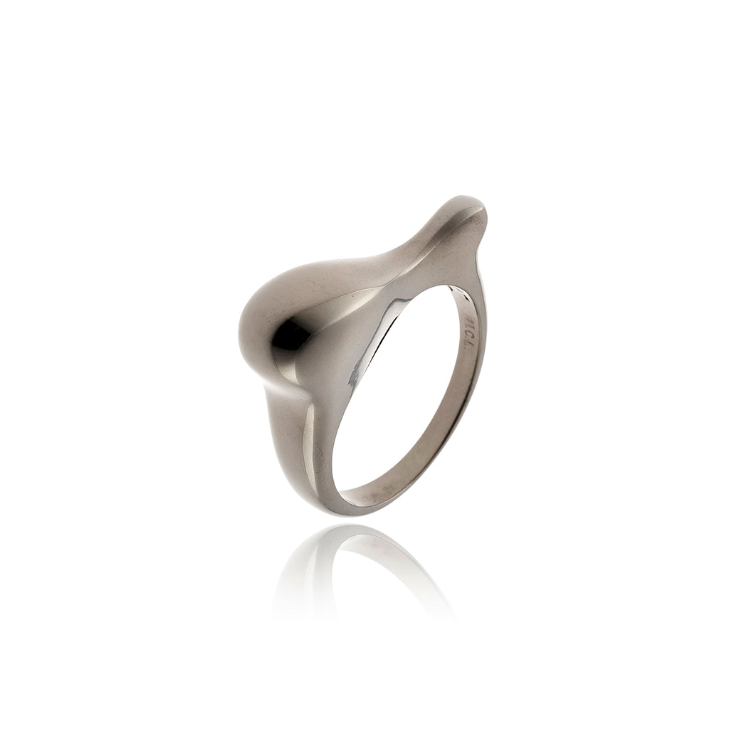 MCL Design Black Rhodium Silver Stacking Ring