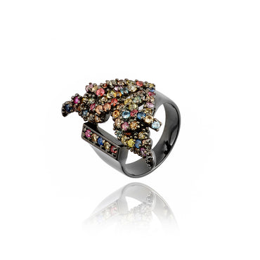 MCL Design Abstract Sapphire Stacking Ring