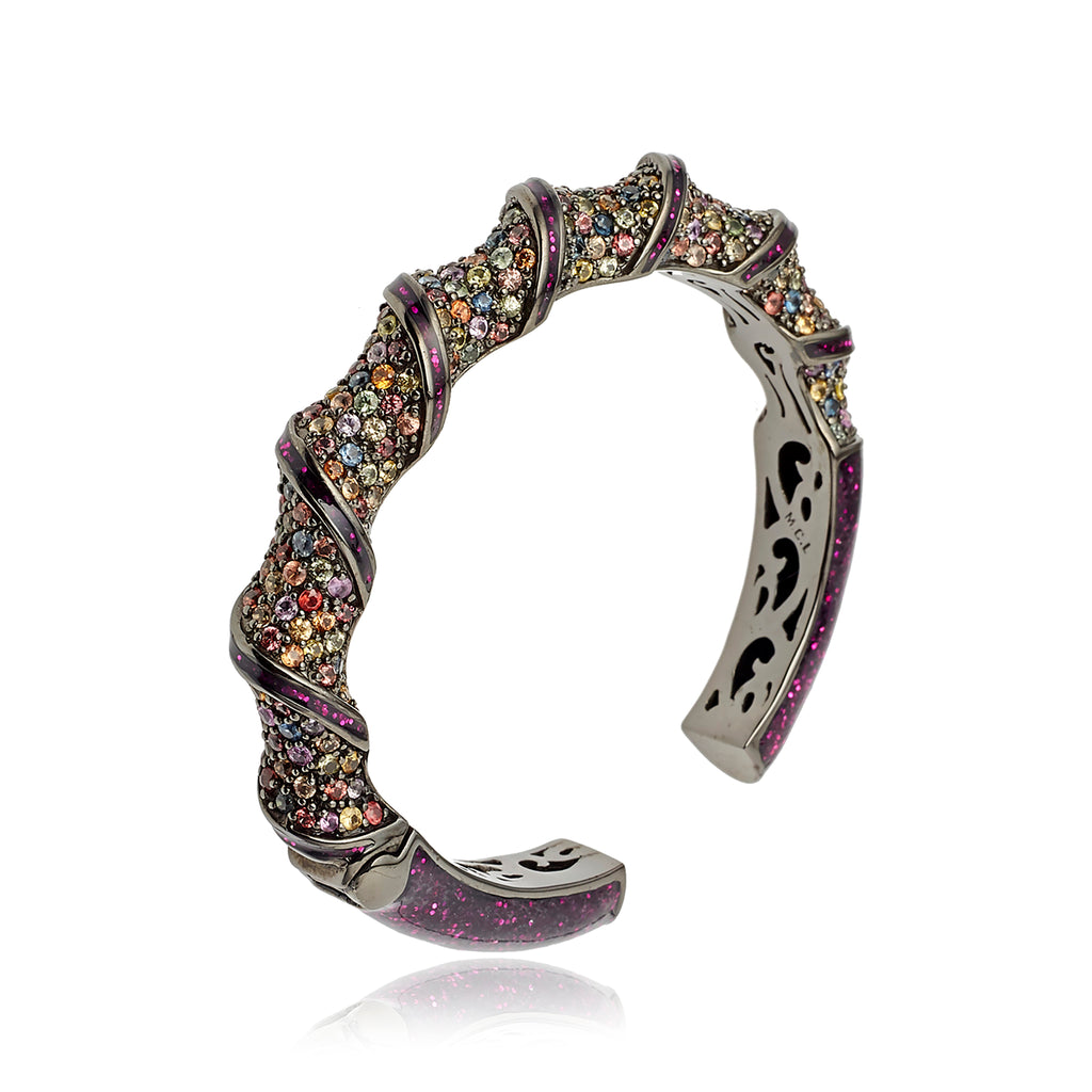Modern Pearl Bridal Cuff Bracelet | Statement Wedding Jewellery