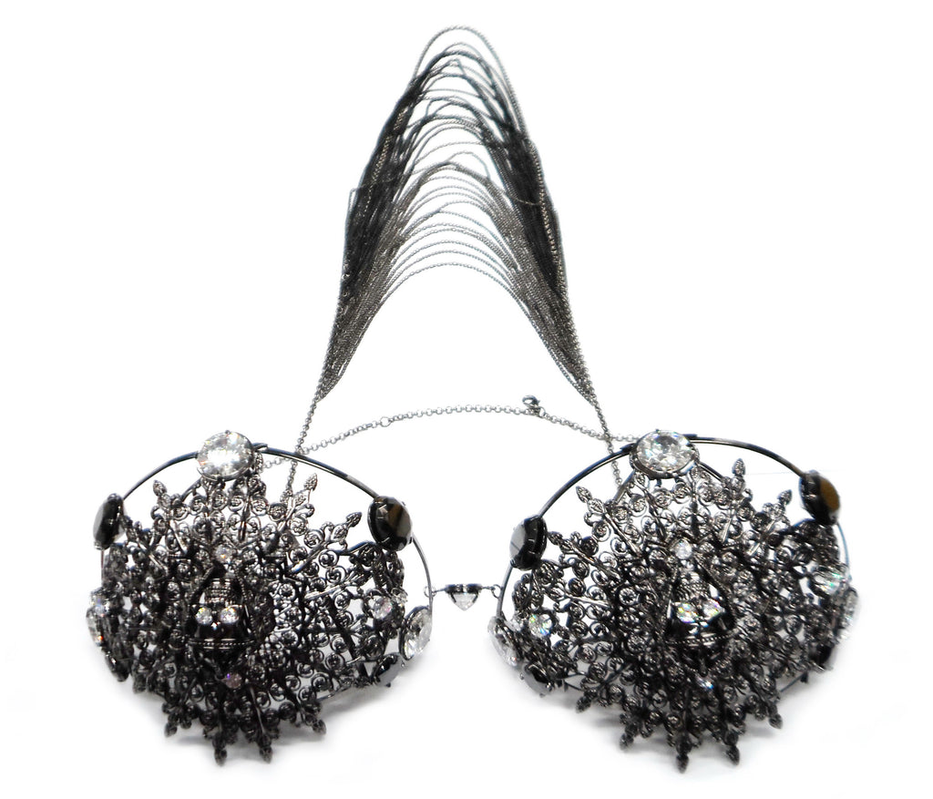 MCL Design Costume Black Jeweled Bra – Matthew Campbell Laurenza