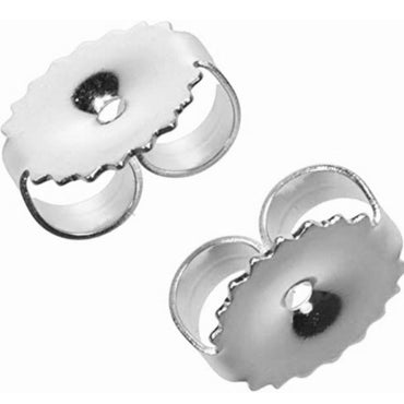 Large Sterling Silver Earring Back Replacement Pair