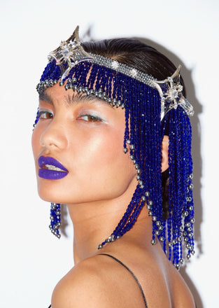 MCL Design Blue & Silver Costume Headdress