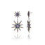 Sterling Silver Statement Earrings With Red Sapphire, Citrine, Blue Topaz & Amethyst
