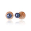 Sterling Silver Stud Earrings with Black Pearls & Jasper Beads