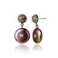 Sterling Silver Statement Earrings with Mixed Sapphires & Black Pearls