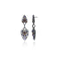 Sterling Silver Statement Earrings With Red Sapphire, Orange Sapphire & Amethyst