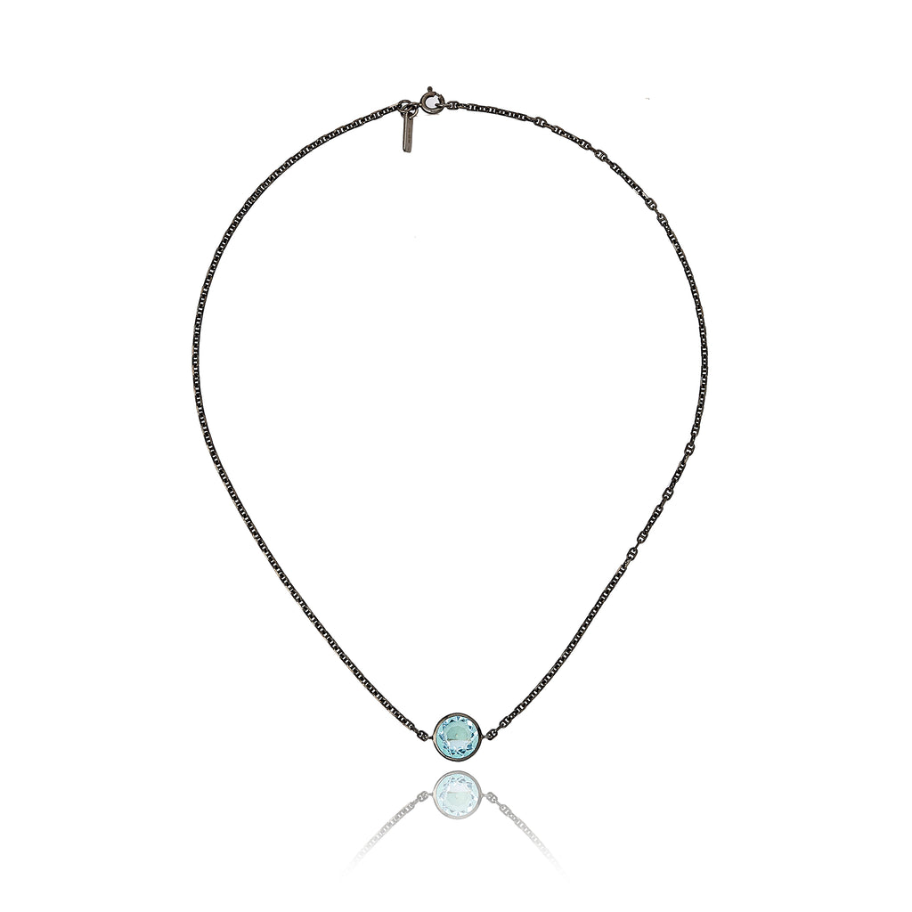 Sterling Silver Necklace with Blue Topaz – Matthew Campbell Laurenza