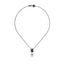 MCL Design Sterling Silver Teardrop Necklace with Black Spinel
