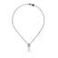 MCL Design Sterling Silver Teardrop Necklace with White Zircon