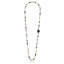 Beaded Necklace with Sterling Silver, Black Spinel, Moonstone Beads, Onyx Beads & Pink Pearls