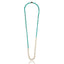 Turquoise & White Pearl Necklace with Sterling Silver