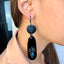 MCL Design Handcrafted Statement Earrings with Sterling Silver & Midday Blue Enamel
